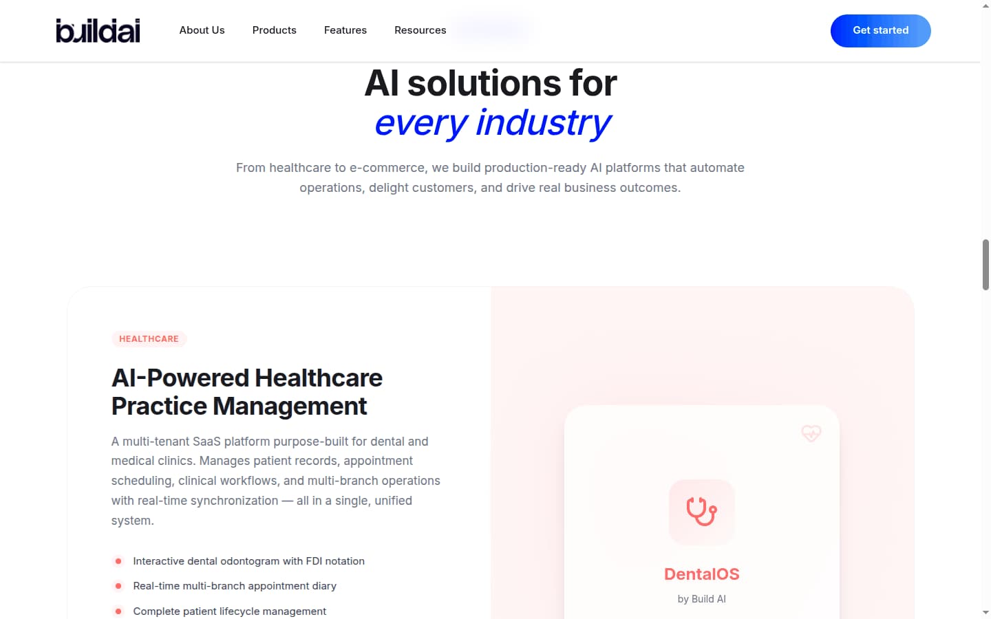 The product line-up, opening on DentalOS, the healthcare practice-management platform